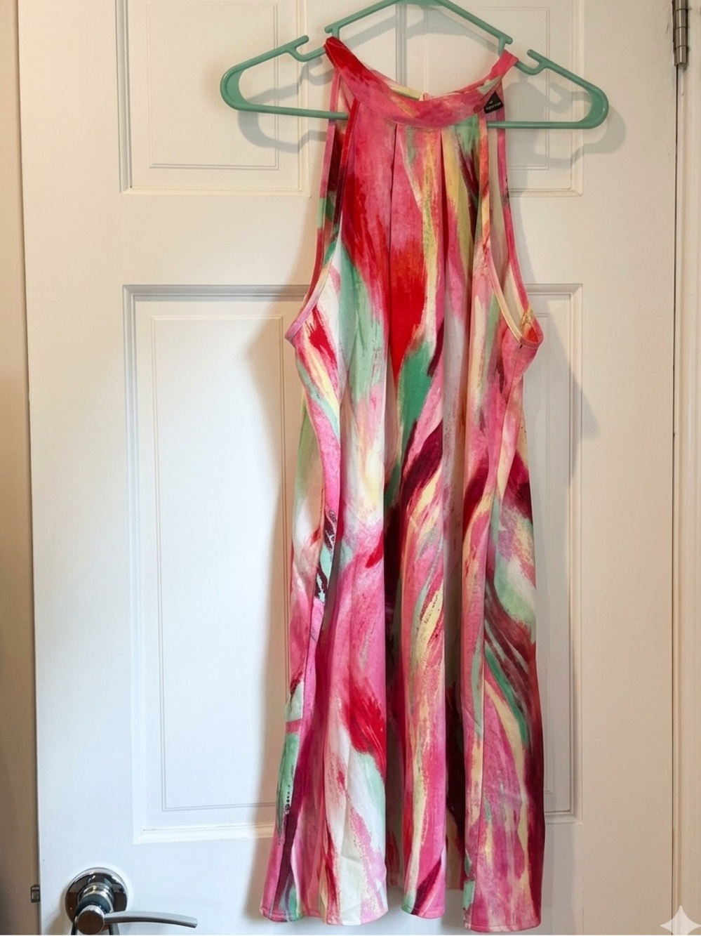 Pink Multi Halter Mini Dress